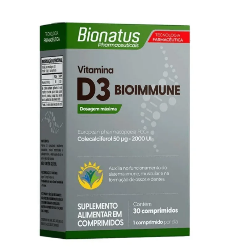 Vitamina D3 Bioimmune 30 Comprimidos