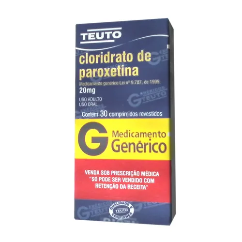 Cloridrato De Paroxetina 20 Mg 30 Comprimidos Teuto Genérico - TEUTO - Farmácia