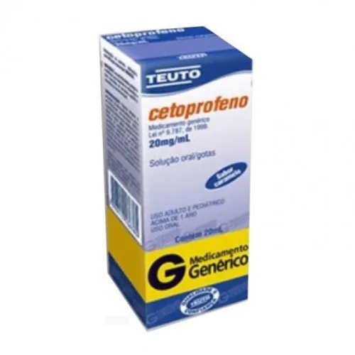 Cetoprofeno 20 Mg/ml Gotas Teuto Genérico - TEUTO - Farmácia