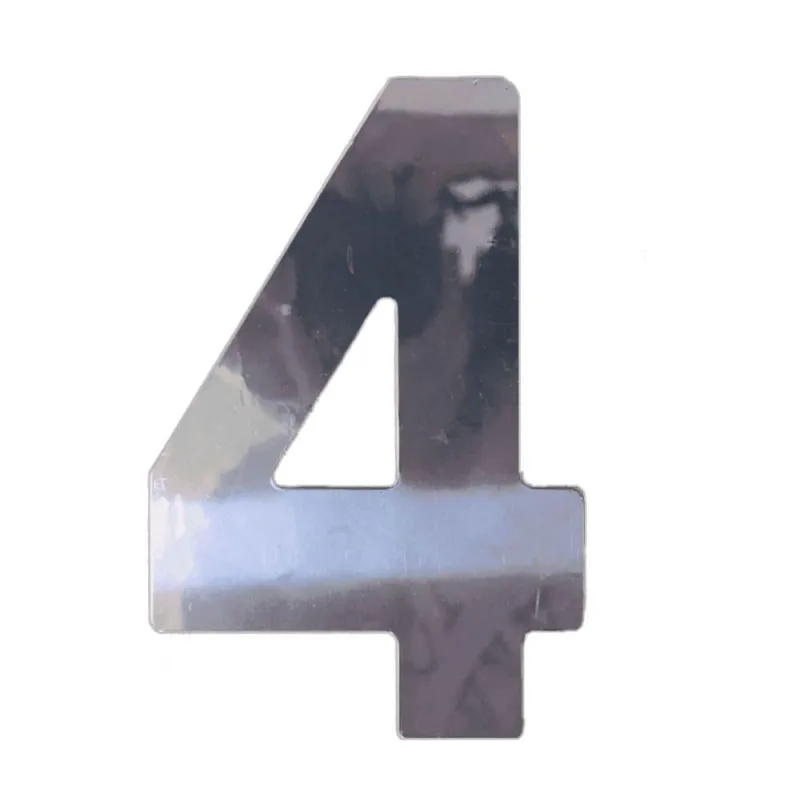 Número 4 Em Acm Espelhado 125mm - 300-4 - Numeral - OUTRAS - Instrumentos Musicais