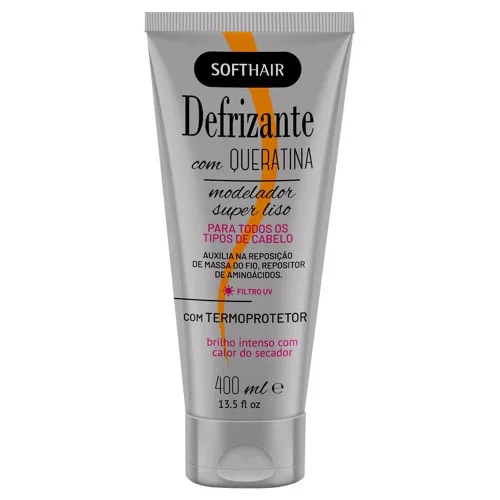 Defrizante Capilar Soft Hair Com Queratina - SOFT HAIR - Higiene E Beleza
