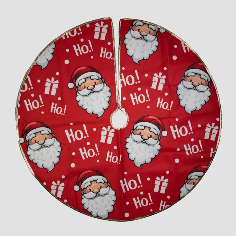 Saia Para Árvore De Natal Temática Papai Noel 90cm
