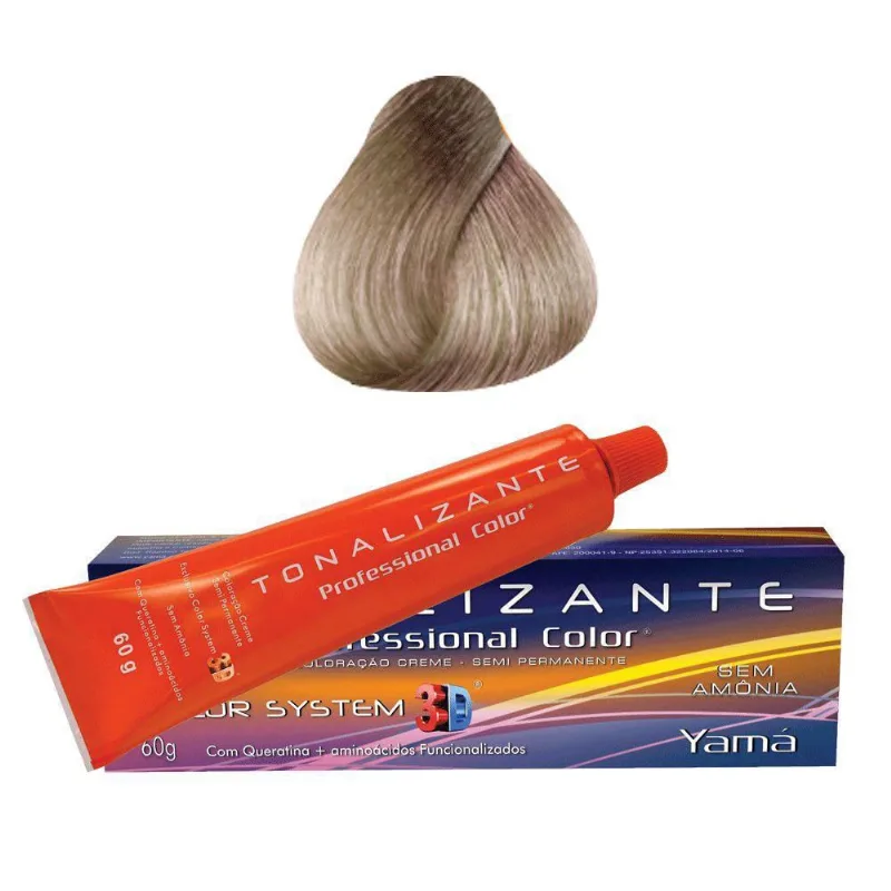Tonalizante Prof n. 9.1 Louro Muito Claro Acinzentado Yamá