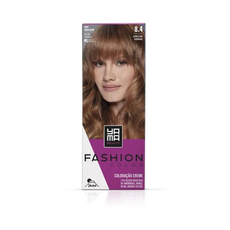 Kit Coloração Yama Fashion 8.4 Louro Claro Acobreado (MP)