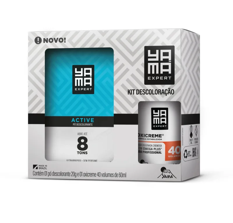 Kit Clareador Yama Pó Descolorante 20g + Oxicreme 40 Volumes 60ml - Yama - Dermo E Beleza