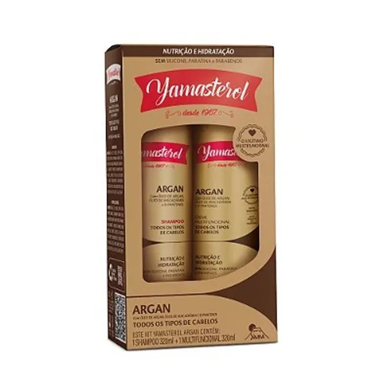 Kit Yamasterol Argan Shampoo e Multifuncional Yamasterol