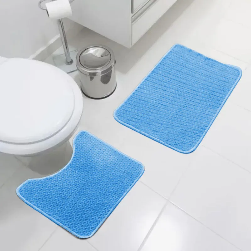 Jogo Tapete Cristal 1 Bh 2 Pcs Azul/unico