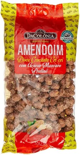 AMENDOIM DOCE PRALINÊ CRI CRI COM MASCAVO 350G - DACOLONIA - Mercearia