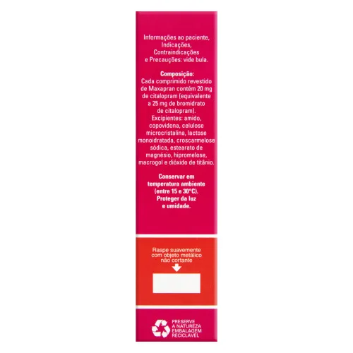 MAXAPRAN 20MG CX 60 COMP REV - Produtos Farmacêuticos