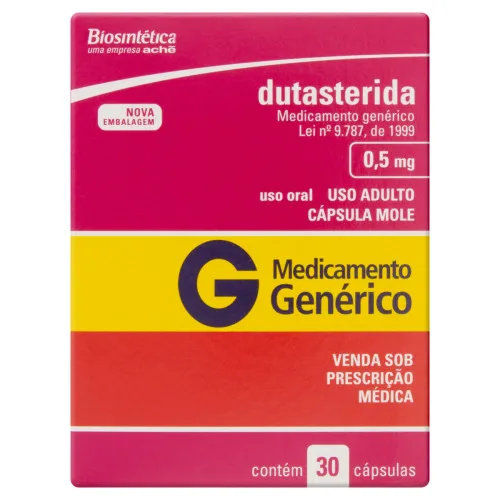 DUTASTERIDA 0,5MG CX 30 CAP MOLE - ACHE - Produtos Farmacêuticos