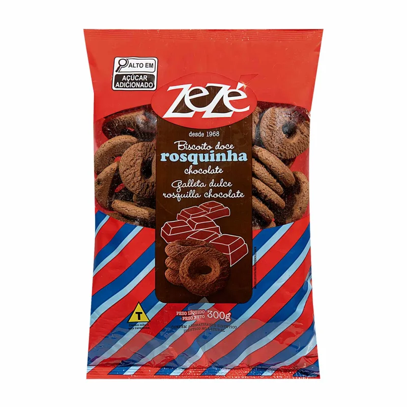 Biscoito Rosquinhas Chocolate Zezé 300g - Zezé - Mercearia