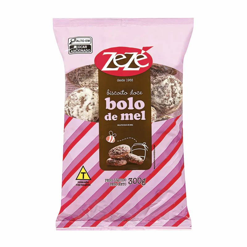 BISCOITO ZEZE BOLO DE MEL 300G - Zezé - Mercearia