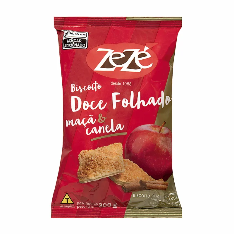 Biscoito Folhado Doce Maça & Canela Zezé 200g - Zezé - Mercearia