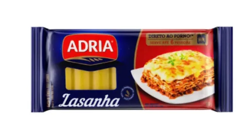 Massa Para Lasanha Adria Pacote 200g - ADRIA - Mercearia