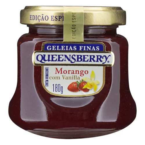 Geleia Morango Com Vanilla Queensberry Vidro 180g - QUEENSBERRY