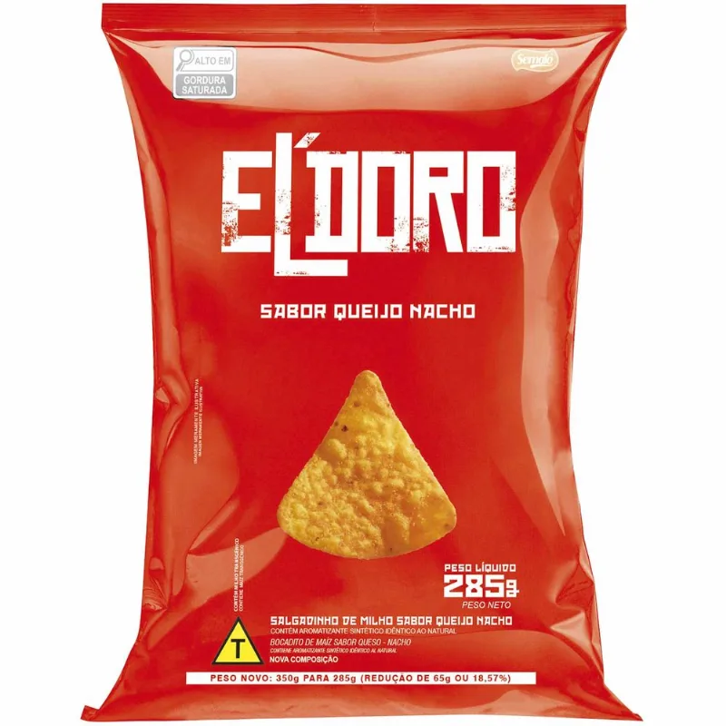 Salgadinho Queijo Nacho El'doro 285g