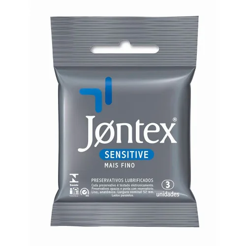Preservativo Lubrificado Jontex C/3 Sensitive Unit - JONTEX - Farmácia