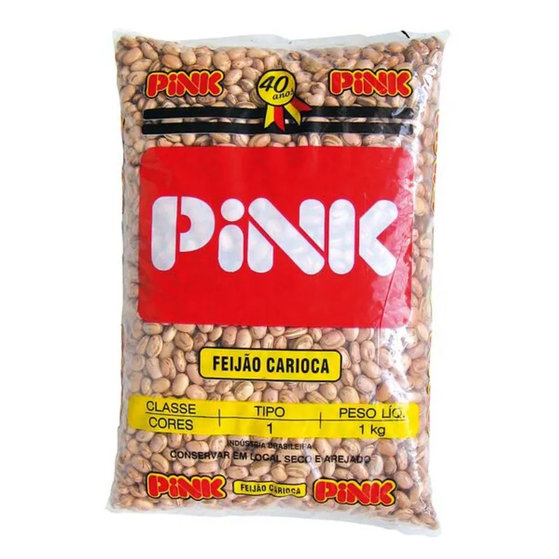 Feijão Carioca Tipo 1 Pink Pacote 1kg
