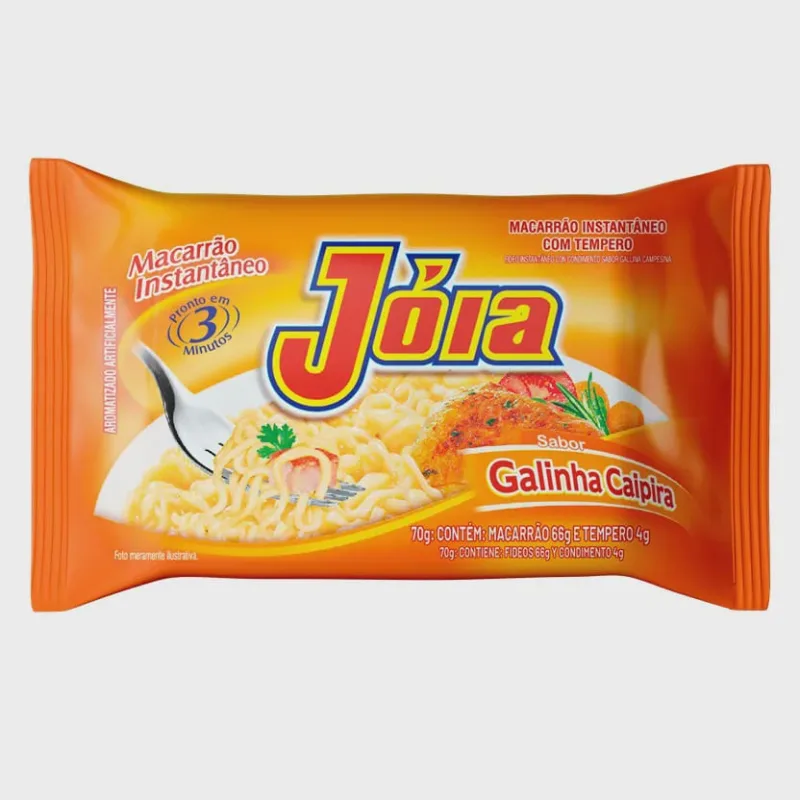 MACARRÃO INST JOIA 63,5G GALINHA CAIPIRA - JOIA - Produtos De Pastelaria