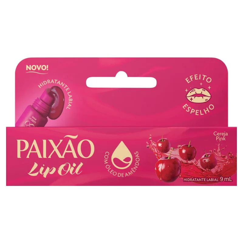 Lip Oil Cereja Pink Paixão Caixa 9ml