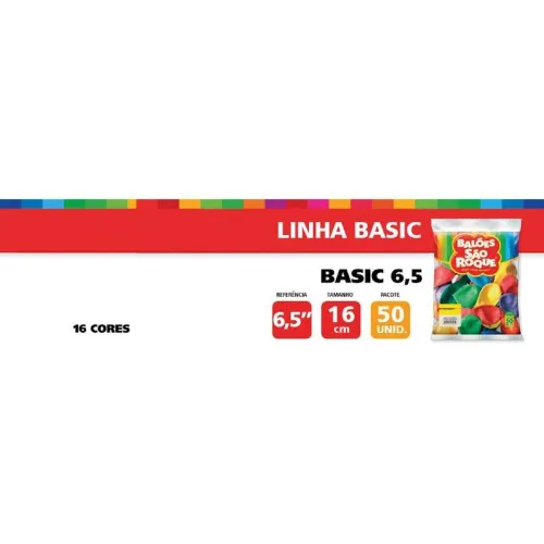 Balao Cores C/50 Amarelo - SÃO ROQUE - Bazar