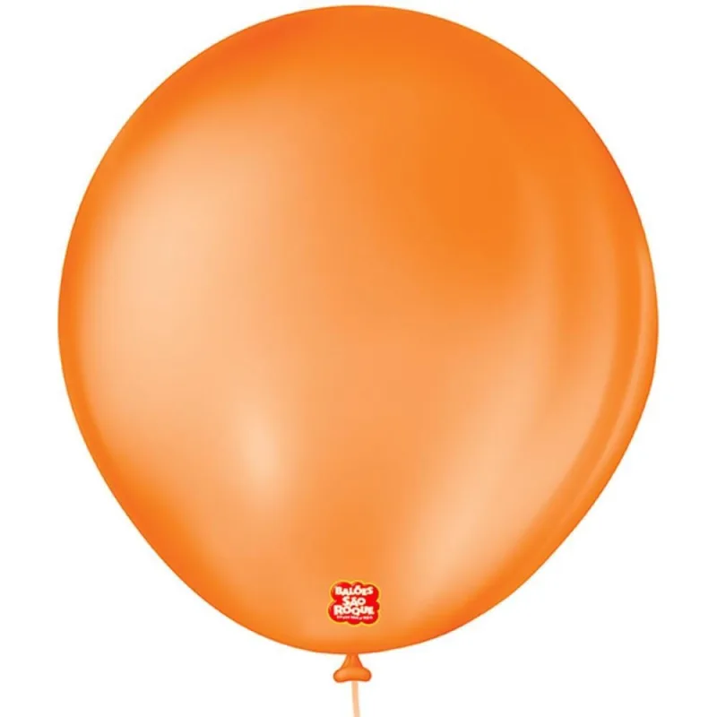 Balao 7 Liso Redondo Laranja Mandarim PCT.C/50 - SÃO ROQUE - Artigos Para Festa