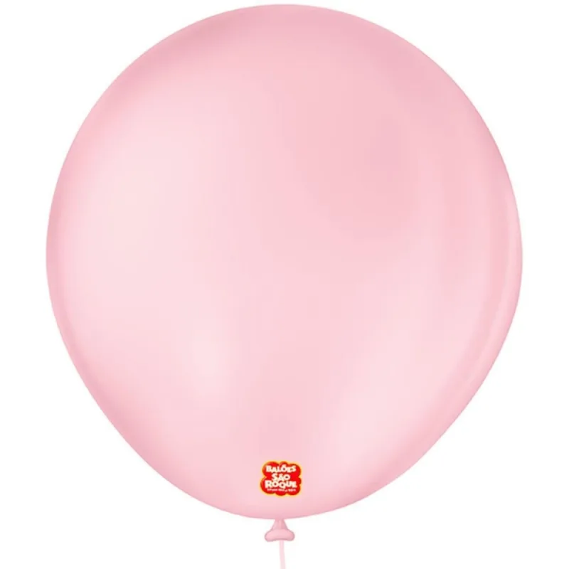 Balao 7 Liso Redondo Rosa BABY PCT.C/50 - SÃO ROQUE - Artigos Para Festa