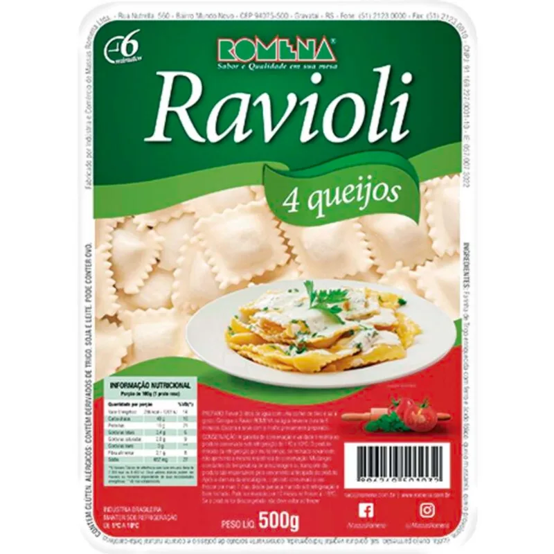 Ravioli Romena 4 Queijos 500g