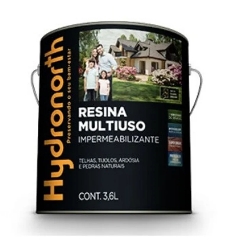 Resina Multiuso Solvente Cerâmica Ônix 3,6L Hydronorth Resina Multiuso Solvente Color 3,6L Cerâmica Ônix Hydronorth