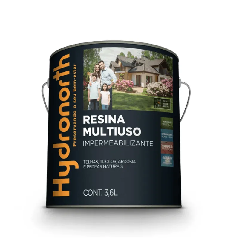 Resina Multiuso Solvente 3.6L Vermelho Óxido Hydronorth
