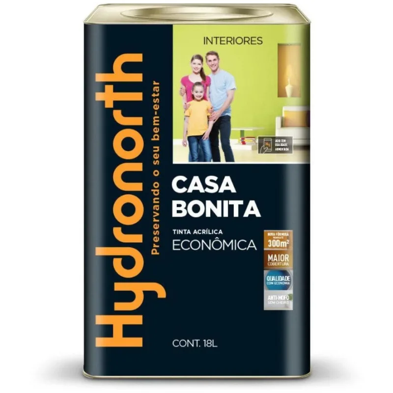 Tinta Acrílica Fosca Hydronorth Econômica Super Branco 18L