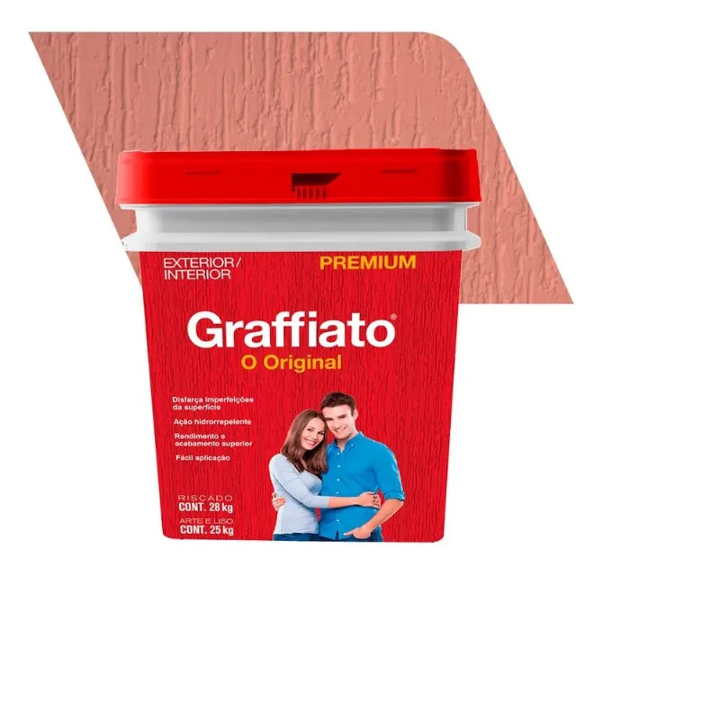Textura Graffiato Riscado Premium 25kg Terracota Hydronorth
