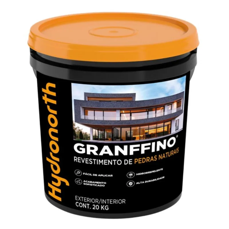 Textura Pedras Naturais Granffino Cinza Escuro 20Kg - Hydronorth