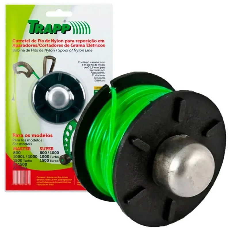 Carretel para Cortador Aparador de Grama Modelo de Grama Fio Nylon 8m 1 e 8mm