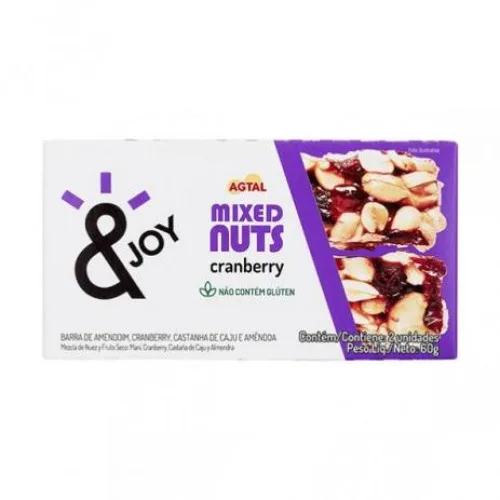 Barra De Mixed Nuts Cranberry - AGTAL - Mercearia