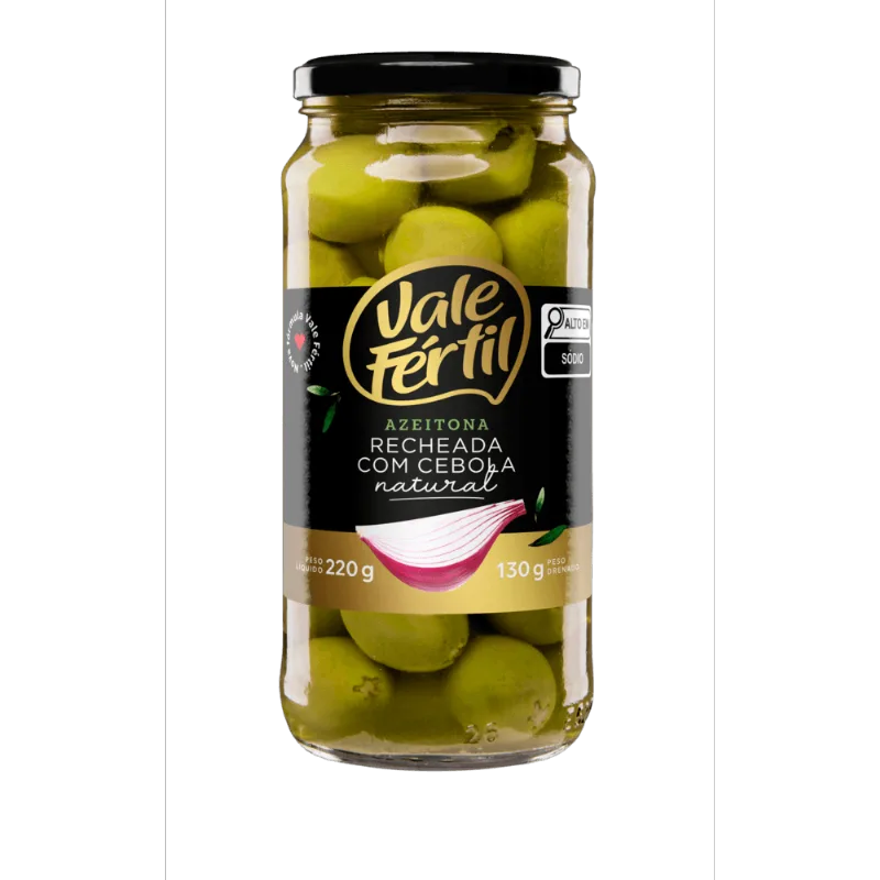 Azeitonas Rechiada com Cebola Vale Fértil 130g
