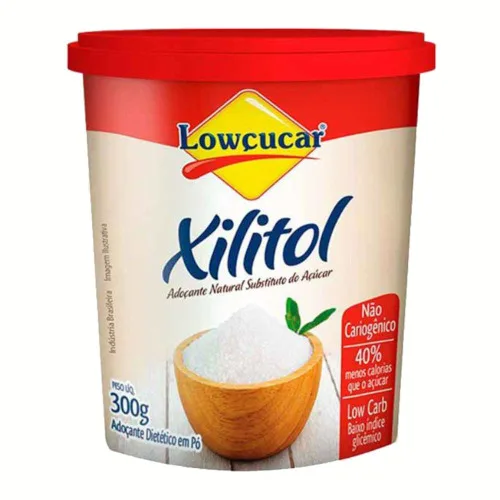 Adoçante Em Pó Xilitol Lowçucar Pote 300g - LOWCUCAR - Mercearia