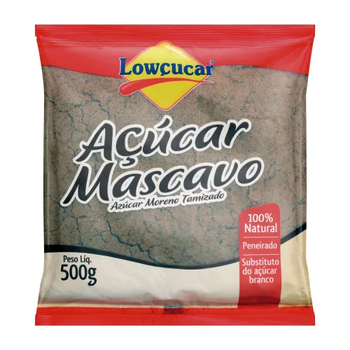 Açúcar Mascavo Peneirado Lowçucar Pacote 500g - LOWCUCAR