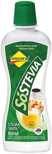 Adoçante Líquido Lowçucar Sóstevia Frasco 80ml - LOWCUCAR - Mercearia