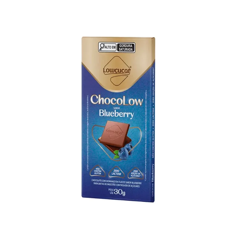 Chocolate Lowcucar Zero Adição Açúcar, Zero Lactose Blueberry 30g