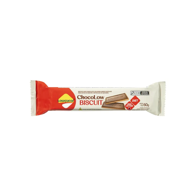 Biscoito Lowçucar Zero Lactose Chocolow Biscuit 60g - Lowçucar - Mercearia