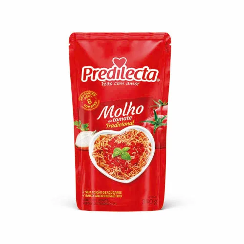 Molho De Tomate Refogado Tradicional Predilecta Sachê 340g - LIGHTSWEET