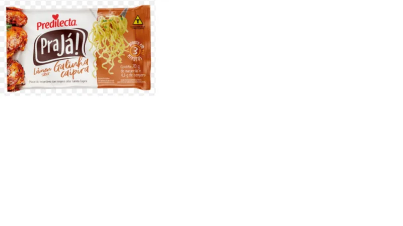 Macarrão Instantâneo Lámen com Tempero de Galinha Caipira Predilecta Pra Já! Pacote 74,3g Sendo 70g de Macarrão e 4,3g de Tempero - Predilecta - Mercearia