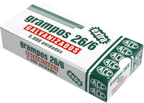 Grampo Acc 26/6 Aco Cobr Extra 5000x1unidade - ACC