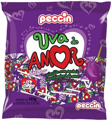 Pirulito Uva Do Amor Peccin - PECCIN - Mercearia