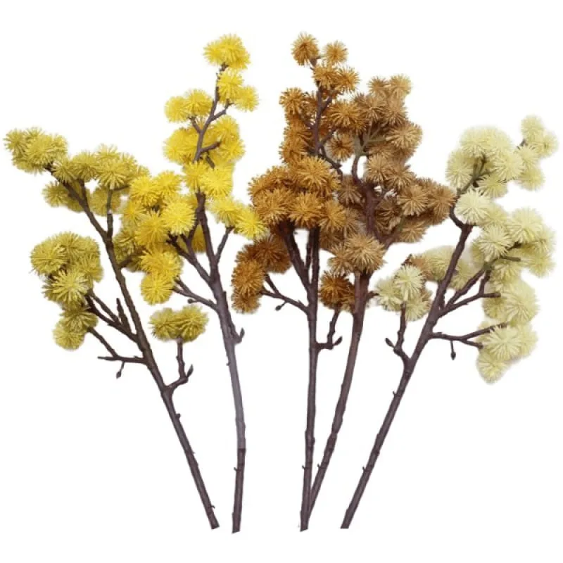 Kit 5 Plantas Artificial Mamonas Decoração Para Jardim 70cm - Genérico - Casa E Construção