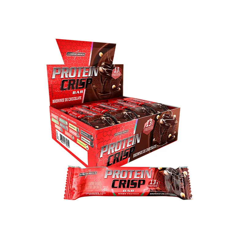 Barra Integralmedica 13g Whey Protein Crisp Bar  Brownie 45g - Integralmedica - Vitamina E Suplemento