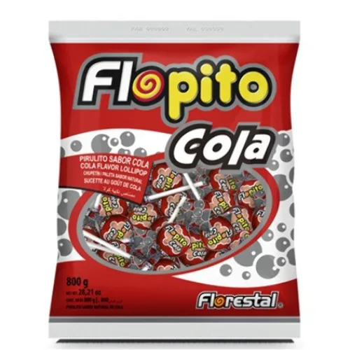 Pirulito Flopito 50unidade Cola - FLOPITO - Mercearia