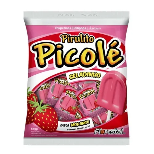 Pirulito Florestal 500gr Picole Morango - FLORESTAL - Mercearia