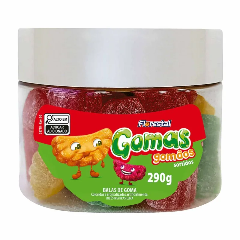 Bala de Goma Sortidas Gomão Florestal 290g